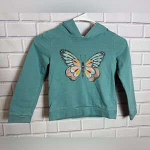 Carter's Teal girls Hoodie with Butterfly Design/size 7